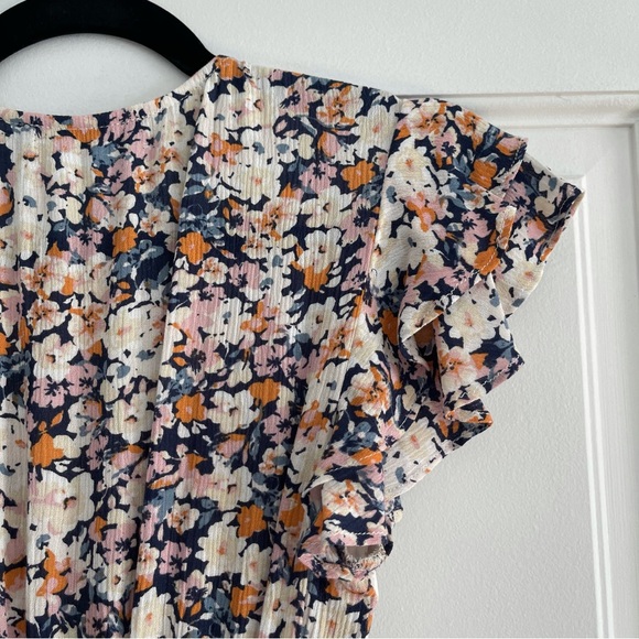 MINKPINK Ava Mini Dress in Floral Multi with Ruffles and Tie Waist from Revolve - Picture 9 of 9